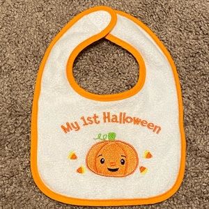 My 1st Halloween Pumpkin Bib